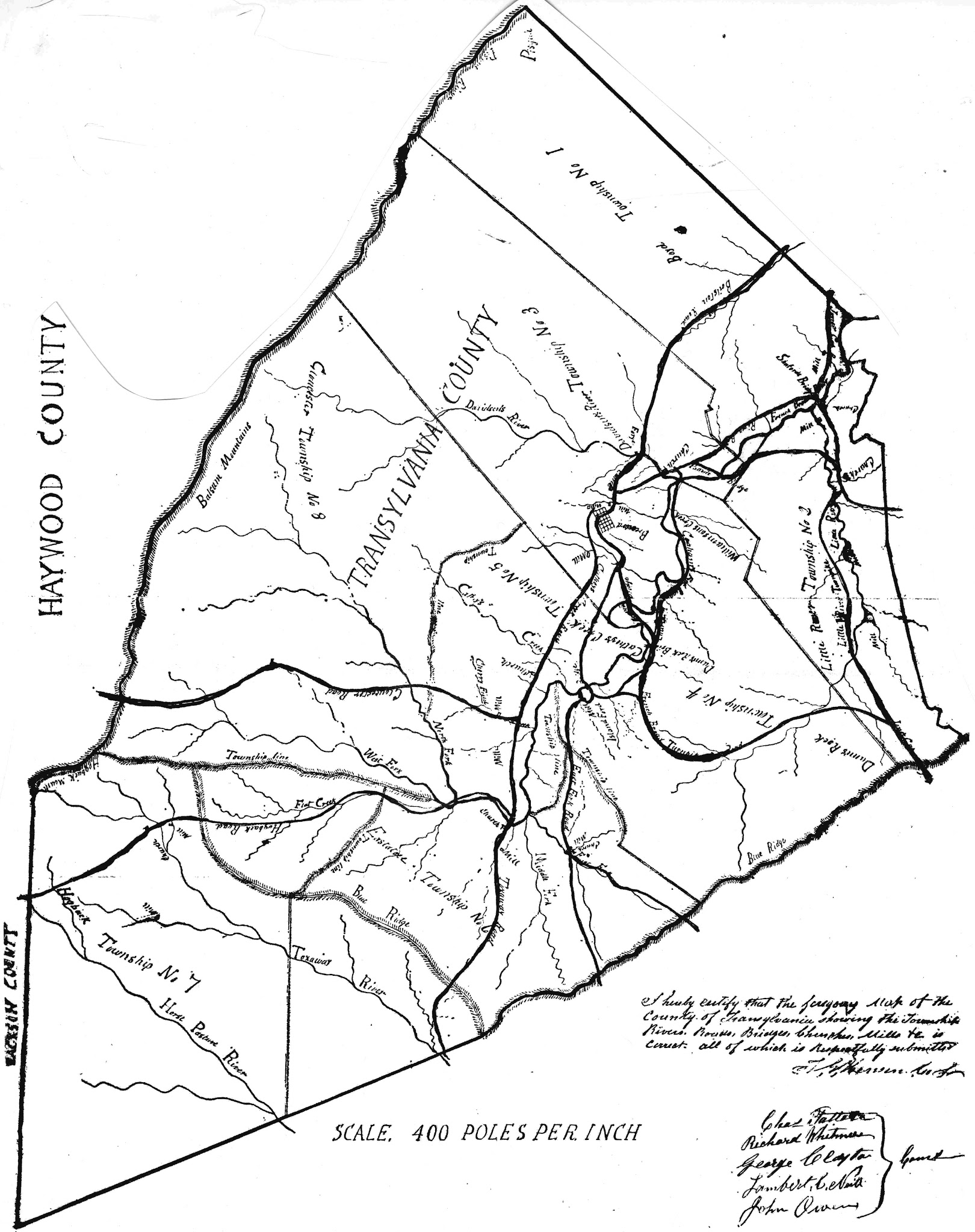 Early Maps Depict Brevard, Transylvania County - Transylvania County 