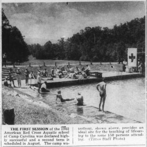 Red Cross Aquatic School at Camp Carolina, Transylvania Times, June 28, 1962